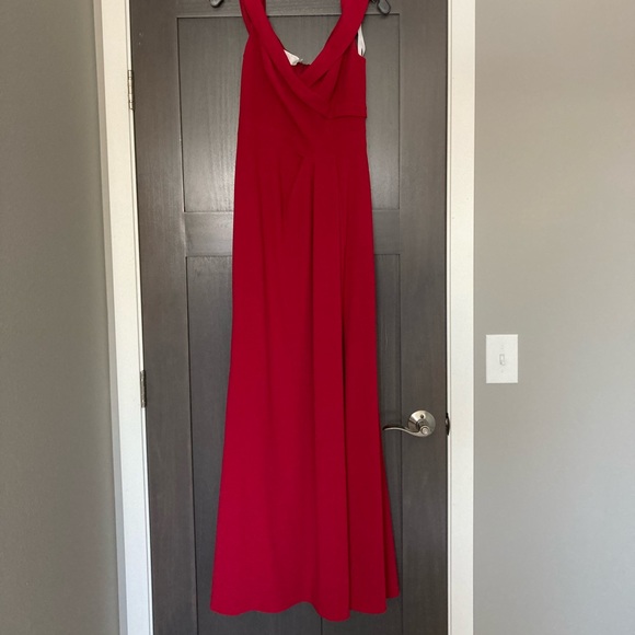 🆕David’s Bridal Off The Shoulder Stretch Crepe Dress - Picture 6 of 11